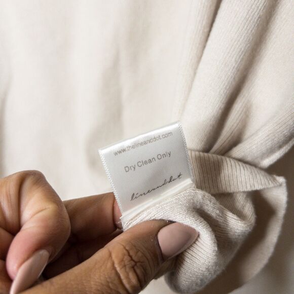 Line & Dot Women’s Neutral Off-Shoulder Sweater | Cream Size S - Picture 10 of 10